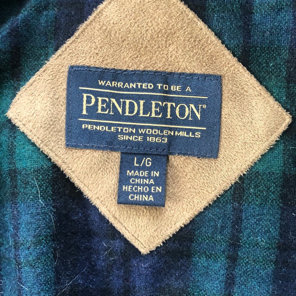Pendleton Sherpa Fuzzy Navy Jacket - Size L - image 3